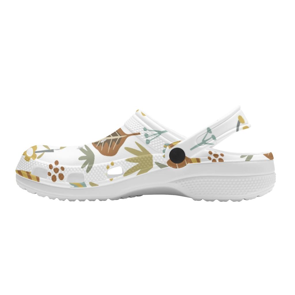 Art Printed EVA Travel Clogs Unisex Lightweight Soft Sole Travel Use Slip On Beach Garden Daily Walking Beach Sandals Comfort Fit