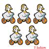 10pcs /Lots Cute Duck Embroidered Applique Cartoon Animal Duck Patch Iron On Patches For Clothing Decoration Diy Hats Bag Sticker 