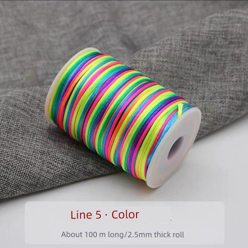 

Китайский узел Линия 5 100 м Плетеный шнур Сделай сам Ручной работы Красный Алмазный узел Ремешок Крючок Тапочки Веревка Color