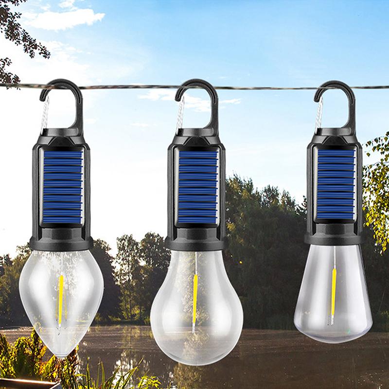 Solar Powered Charging Camping Lamp Atmosphere Lamp Multifunctional Handheld Tungsten Filament Lamp Outdoor Retro Camping