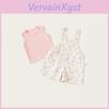 Girl Summer Floral Sleeveless Shorts Set With Soft Fabric For Kids Ages 3 To 8