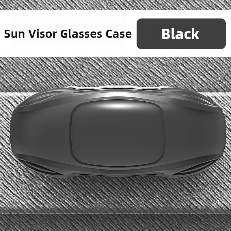 Car Glasses Box Portable Eyeglass Case Sunglasses Holder Driver Co-Pilot Storage Box Eyewear Frame Sunshade Board Car Accessory