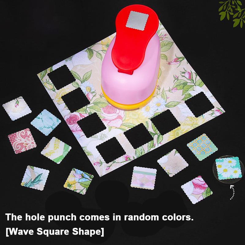 Stamp Border DIY Punch Stamp/Wave/ Spiral Shape Craft Punch Embossing Machine Hole Punch Toothed Puncher Embosser Color Random