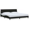Bed Frame without Mattress  Hanko  Black 200x200 cm Fabric