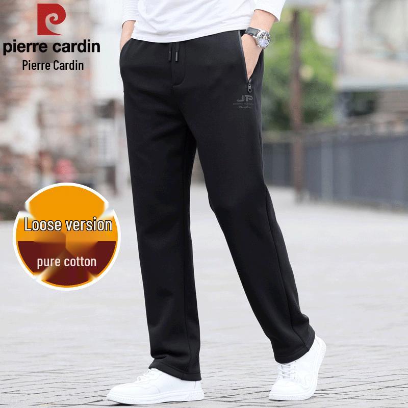 Pierre Cardin Men s Premium Cotton Straight-Leg Casual Sport Pants M