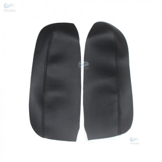 2*Black Leather Front Door Panel Armrest Cover Trim For Acura RDX 2007-2012