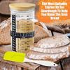 1Set Glass Jar Set Sourdough Starter Jar With Date Marked Feeding Band Thermometer Jar Scraper  Container Metal Lid  Starter Kit