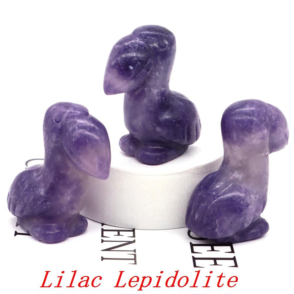 Hand Carved Healing Animal Figurine Toucans Statue Natural Stone Crystal Reiki Gemstone Craft Home Decoration Holiday Gifts 1.6"