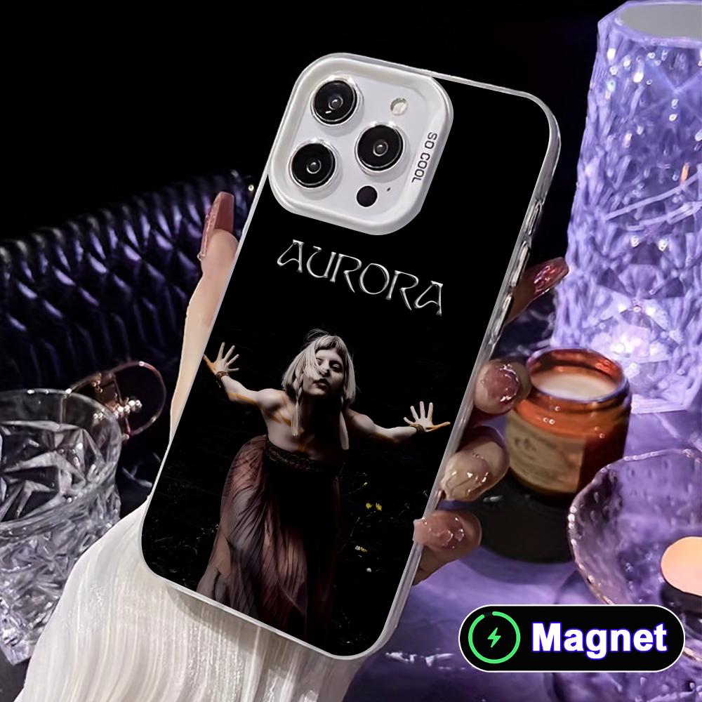 Aurora Aksnes White Translucent MagSafe Mobile Phone Case for iPhone 17 16 15 14 13 12 11 X XR XS Air Pro Max Plus Cover