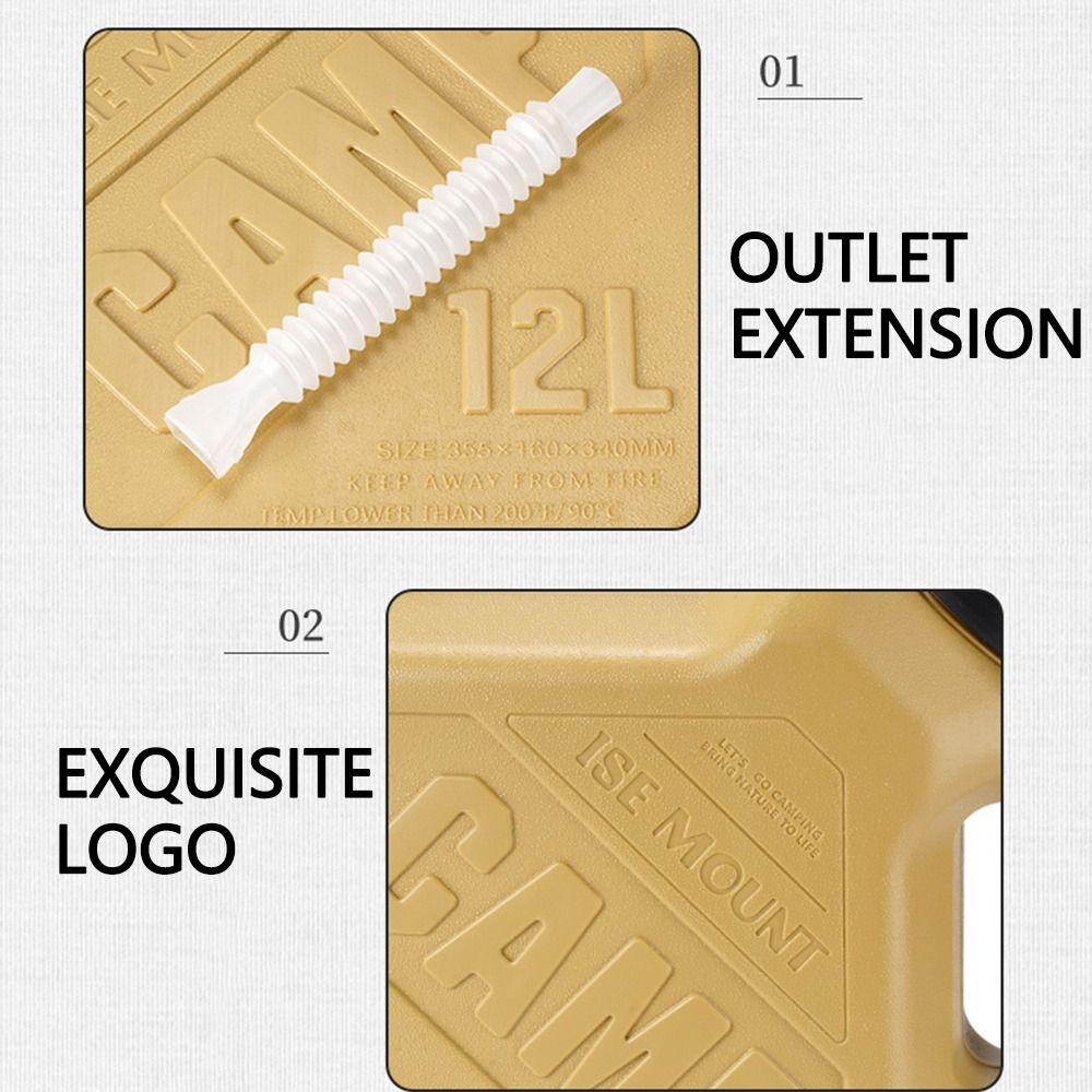 Double Grip Outdoor Drinking Bucket Portable Camping Water Tank Travel Supplies