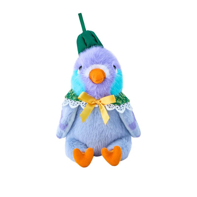 15cm Schattig Mini Vogel Pluche Speelgoed Zacht Pluizig Cartoon Geklede Papegaai Pop Delicaat Bureau Huisdieren Kamer Decor Grappig Cadeau 15cm