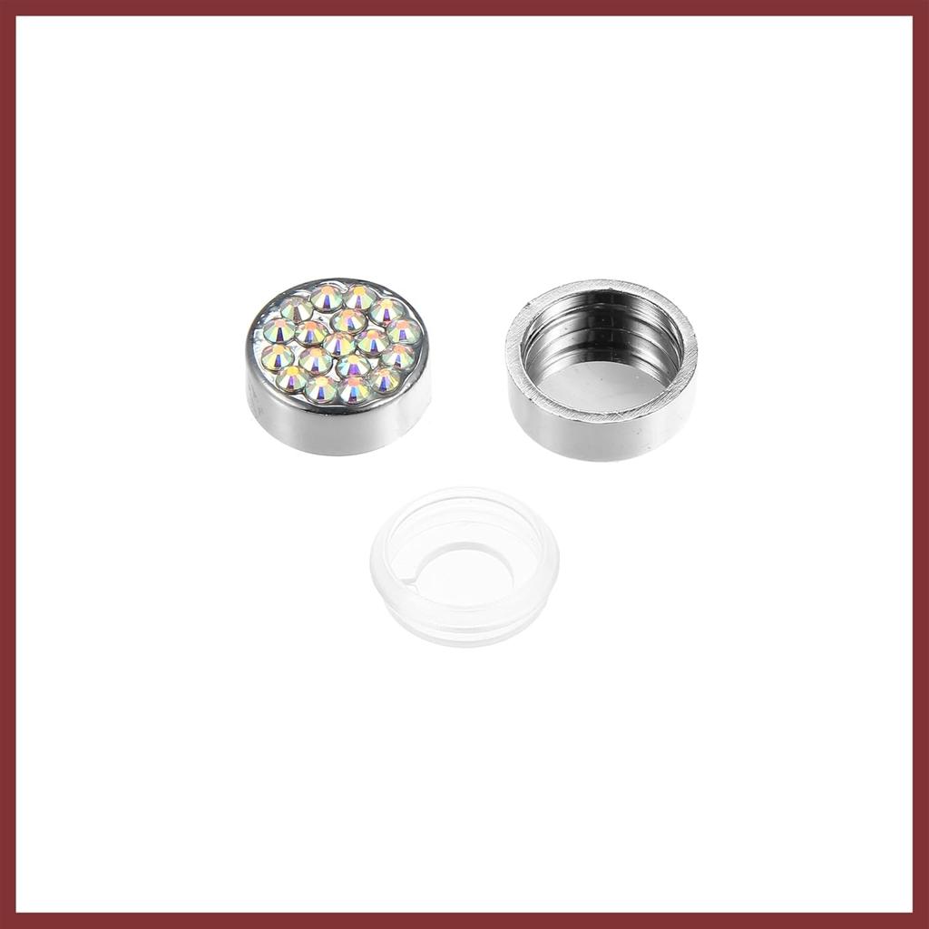 1 Set Bling Car License Plate Fasteners Screws Caps Covers Multicolor Universal Rhinestone License Plate Bolt Cap Plastic Washer Replace Parts
