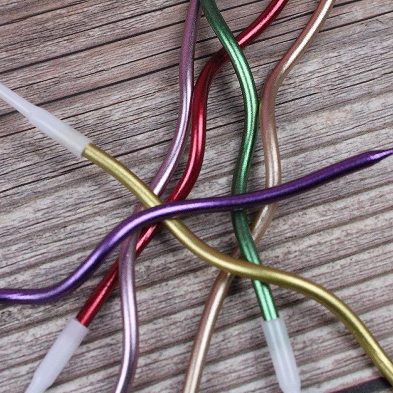 Birthday Cake Candles Curve Thread Candle Gold Plated Curve Candle Boxed Candle