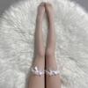 Long Socks Sexy Women Lace Bow Stockings Soft Comfortable Sexy Long Socks Anti-fric Nylon Knee Thigh High Socks Nightclub