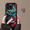 Japonia Twarz Ducha Samuraj Etui na Telefon Dla IPhone 17 16 15 13 11 12 14 Pro Max Plus Silikonowa Osłona