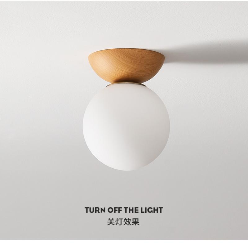 Lampen für Wohnzimmer Japanische Eingangstür Loggia Luftkorridor Flur Nordisch Balkon Runde Kugel Türleuchte LED Deckenleuchte