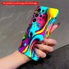 2DFlat Samsung Phone Case Vibrant Liquid Paint Splash Phone Case Applicable To Galaxy S23 S24 S25ULTRA S26 A12 A14 A15 A16 A54 A55