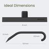 Dancemoon JustHang Drain Wiper Glass Molded Silicone Hook Design Makes It Easy To Hang Anywhere Drain Water Black (for Doors), All-in-one & Built-in &