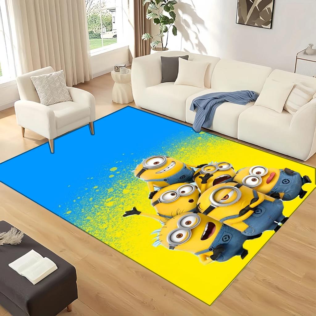 Minions Cartoon Carpet Rug for Living Room Bedroom Home Sofa Decoration,kids Play Non-slip Floor Mat Christmas Gift