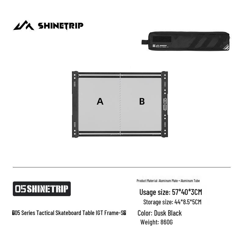 Mountain Fun Series 05 Expandable Tactical Camping Table: Portable, Folding, Storage-Ready, Aluminum Alloy.