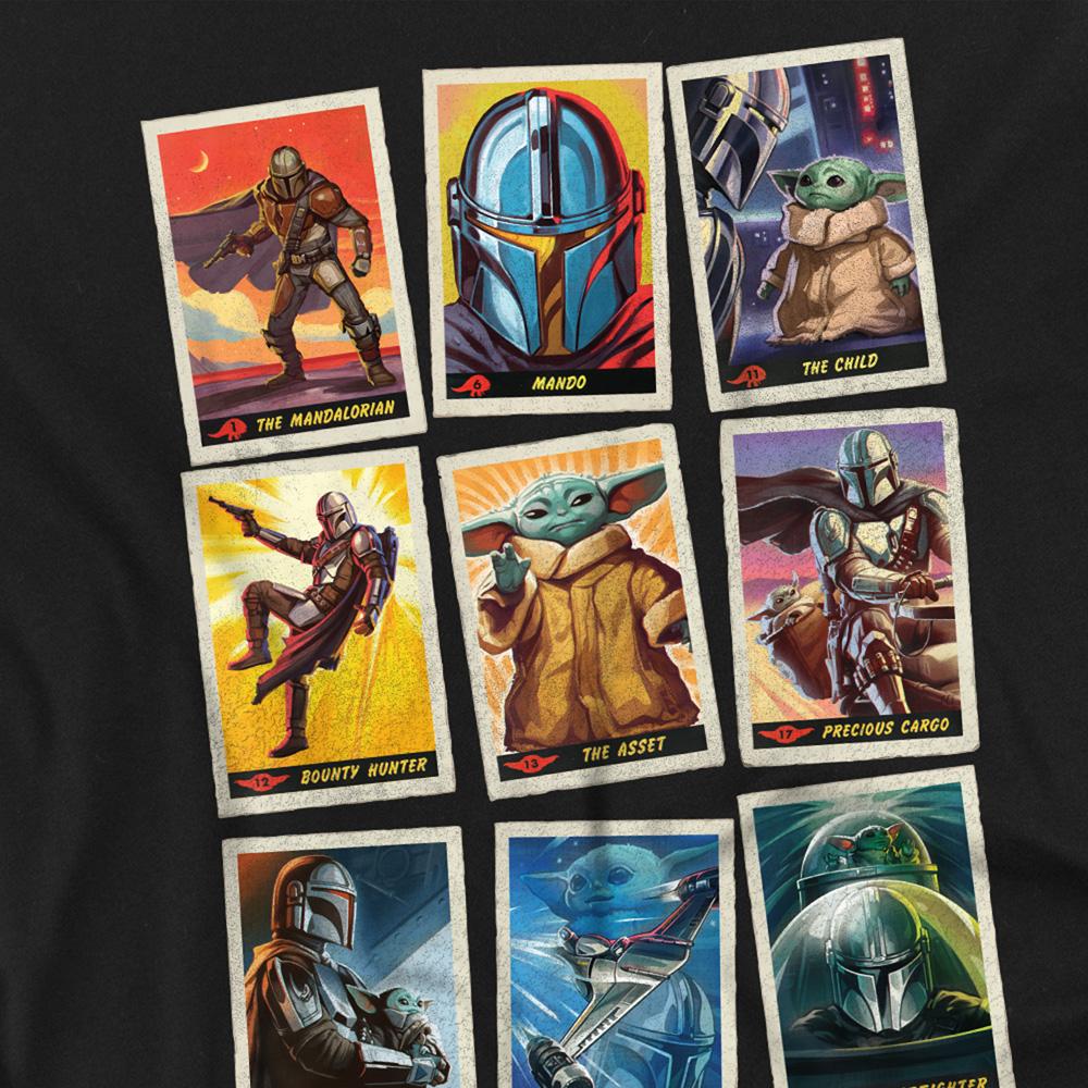 Star Wars: The Mandalorian Unisex Adult Trading Card Back Print T-Shirt