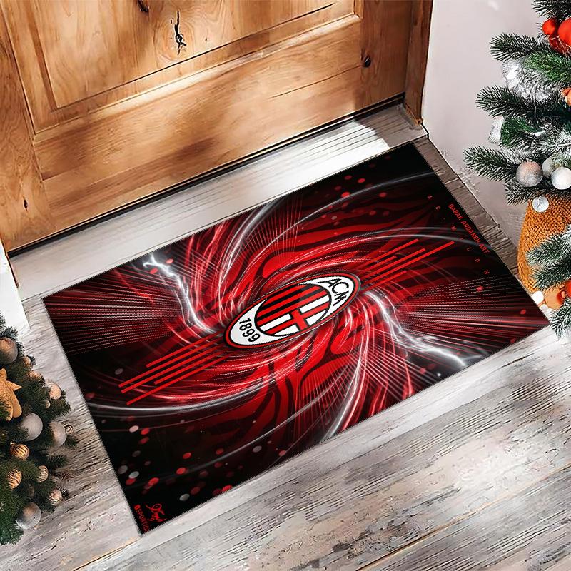 AC Milan Printed Flannel Area Rug Non Slip Soft Polyester Floor Carpet Indoor Decor Mat for Bedroom Living Room Sofa Game Room Home Decoration