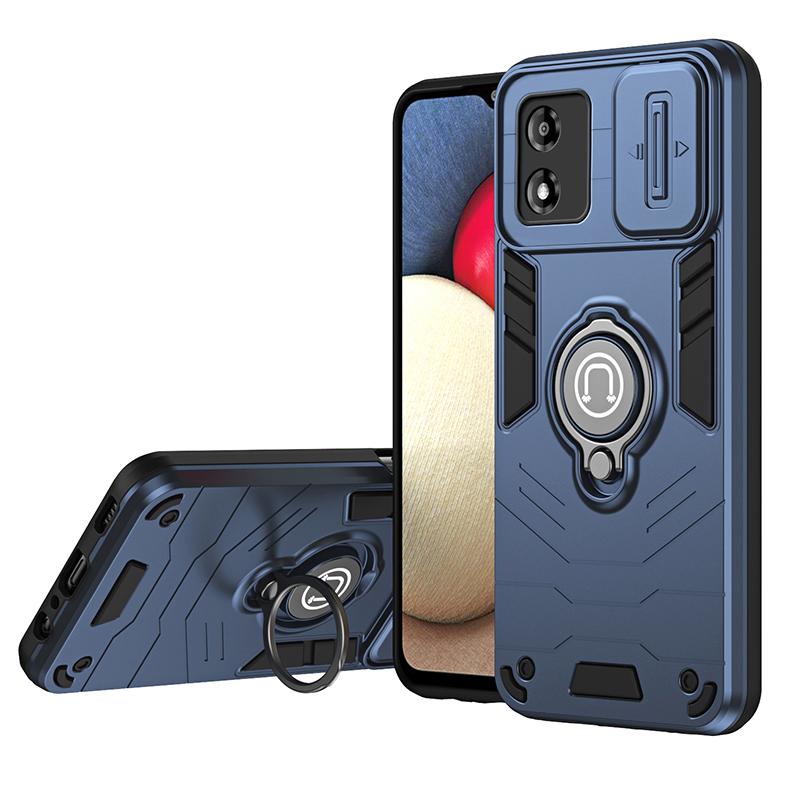 Moto E13 Shockproof Armor Case For Motorola Moto E13 With Car Magnetic Ring Holder Wireless Charging Phone Cover MOTO E13 Cases