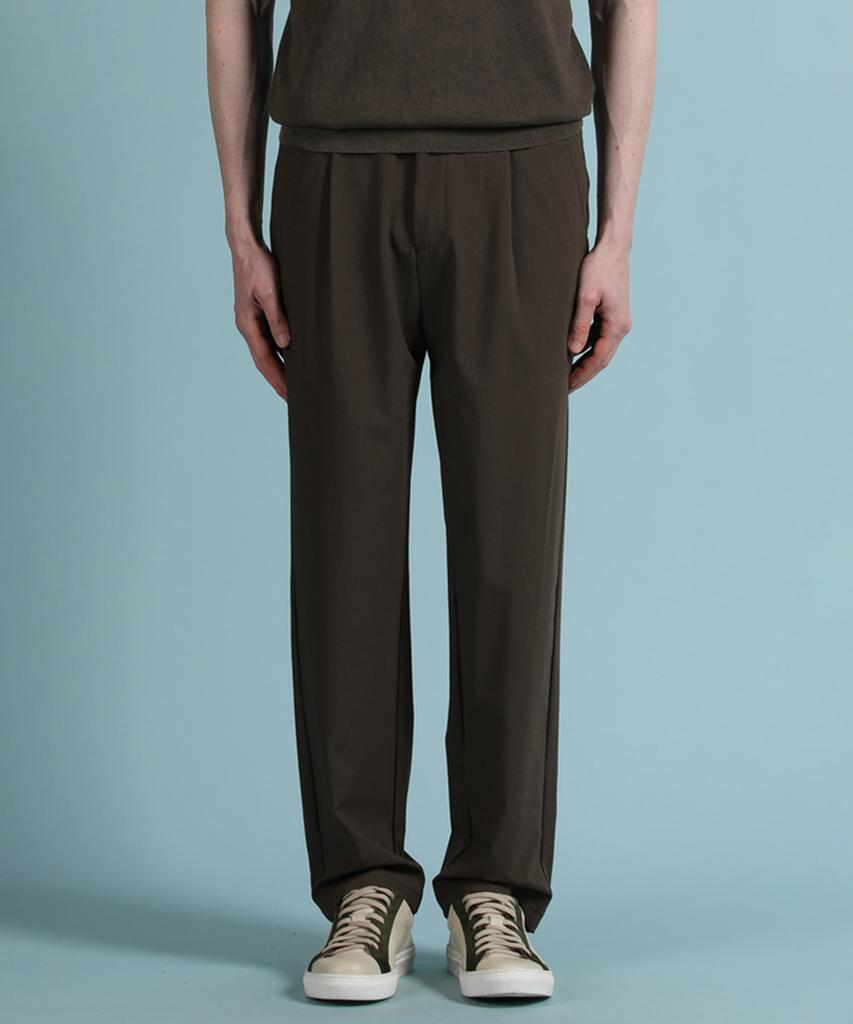 PANICALE Brown Drawstring Banding Slacks