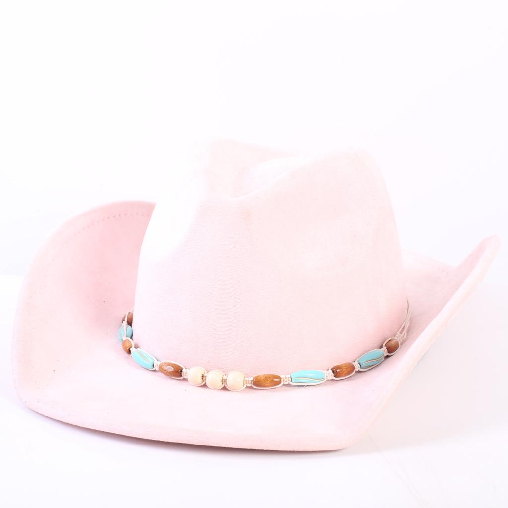 Popolare cappello da cowboy western classico in camoscio europeo e americano, cappello a tesa larga moda uomo e donna per l'ombra