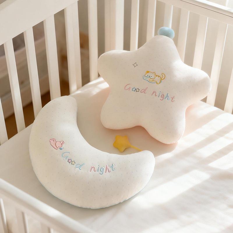 Cloud Moon Star Embroidered Plush Pillow For Girls Sleep Bed Decor Gift