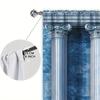 2 stuks Romeinse Zuil Marmer Achtergrond Bedrukt Gordijn voor Huisdecoratie - Tunnel voor Roede Raambekleding voor Slaapkamer, Kantoor, Keuken