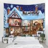 Christmas Cartoon Background Decorative Tapestry Bohemian Hippie Wall Decorative Tapestry Christmas Home Background Decorative