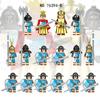 Four Knight Dolls Roman Century 76394 Xiangjiang Small Particle Assembled Building Block Toy Weapons