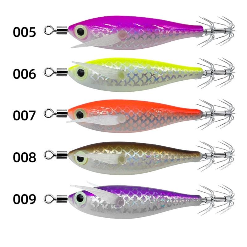 Saltwater Freshwater Angling Shrimp Cuttlefish Jig Hook Lures Round Belly Squid Jig Fishing Lures with Shrimp Designs