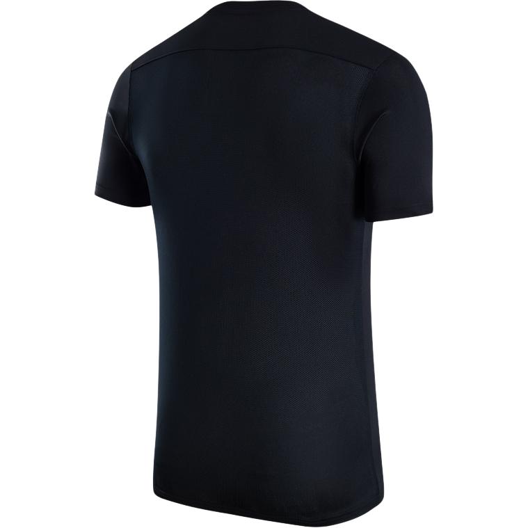 Nike Solid Color Simple Print Small Logo Quick-Dry Round Neck Short Sleeve Soccer Shirt Men Tops Black HF0524-010