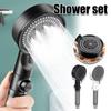 5 Modes High Pressure Shower Head Turbo Shower Handheld Adjustable Water Save Hangable Spray Easy Clean Durable Bathroom