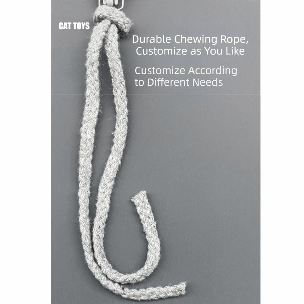 With Mouse Tail Automatic Cat Ball Toy Silent Rolling Interactive Cat Teaser Ball  Pet Supplies