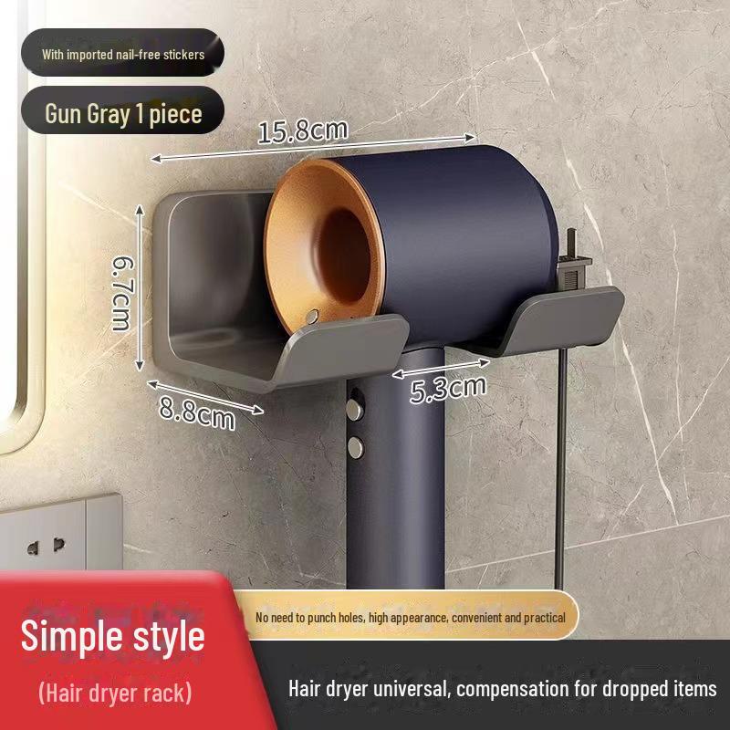 

Настенная стойка для фена без перфорации для хранения в ванной комнате