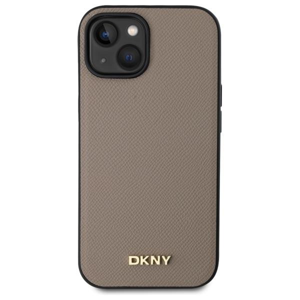 Dkny Dkhmp15Spghlme Iphone 15 6.1       Beżowy/Beige Hardcase Grained Metal Logo Magsafe
