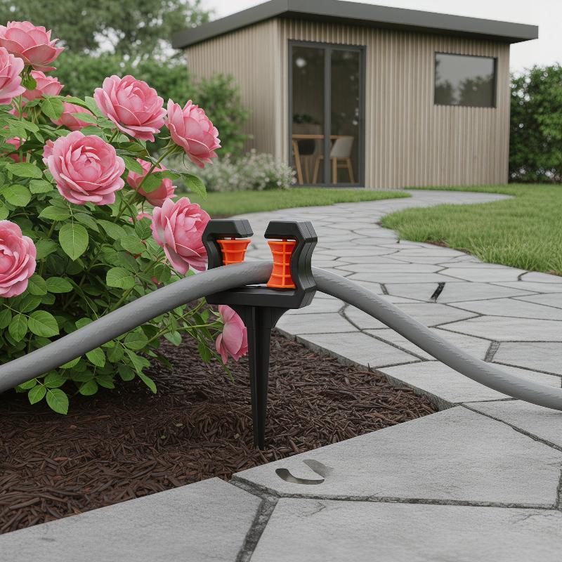 Water Pipe Holder Spike for Precise Garden Hose Positioning In Landscapes