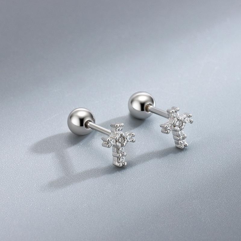 Neue Mode Herz Ohrstecker für Damen Hypoallergen Schraubverschluss Knorpel Helix Ohrring Mädchen Piercing Zubehör Schmuck Geschenke