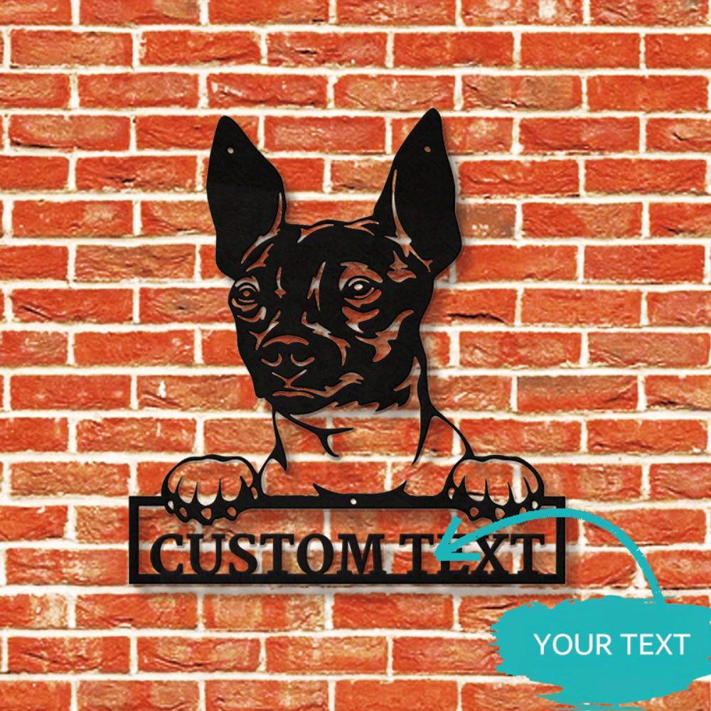 Unique Personalized American Hairless Terrier Metal Wall Art Custom Durable Dog Lovers Decor Gift Easy Hang