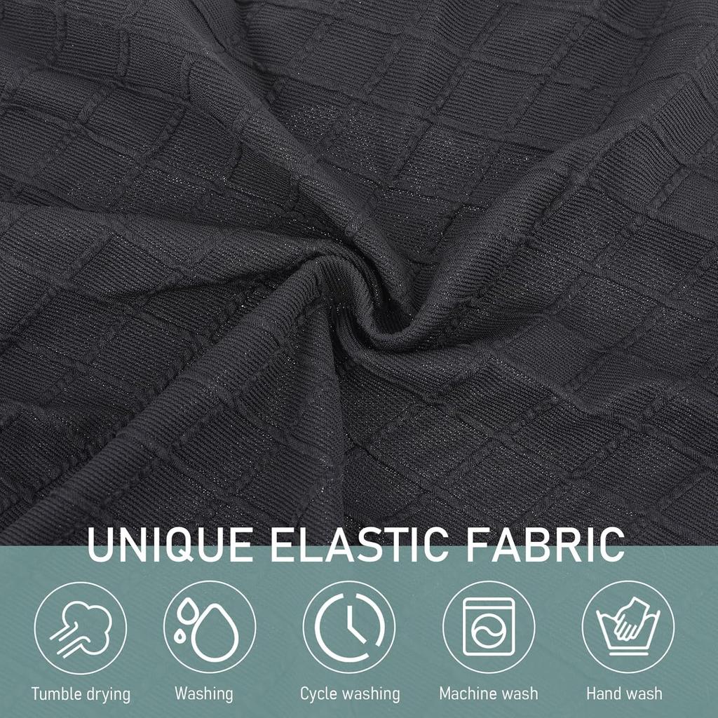 KALIONE Office Chair Cover Desk Chair Seat Cover, Elastic Stretch Chair Slipcovers Dining Room Desk Seat Cover, Removable Chair Seat Cushion