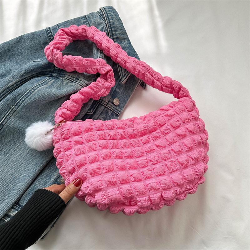 Versatile Trendy Canvas Dumpling Shoulder Bag For Everyday Style With Multiple Color Options