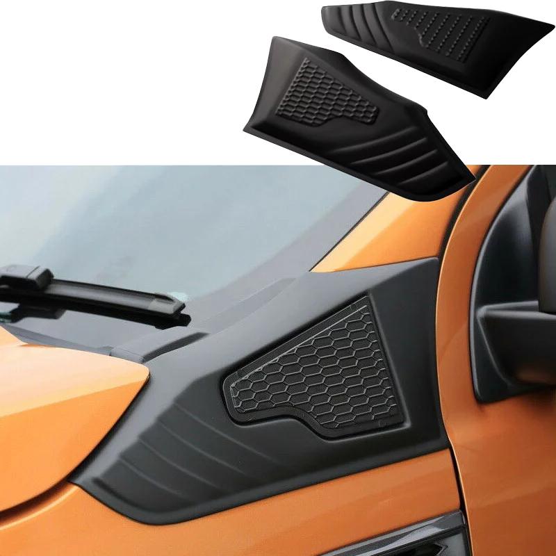 2Pcs Car Side Vent Hood Guard Decoration Trim for Ford Ranger T6 T7 2016 2017 2018