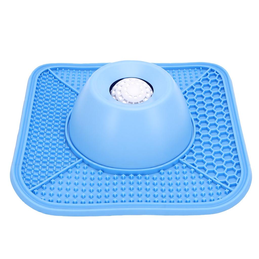 Slow Feeder Dog Lick Bowl with Rolling Ball Non Slip Suction Cup Bottom Cat Puppy Lick Bowl