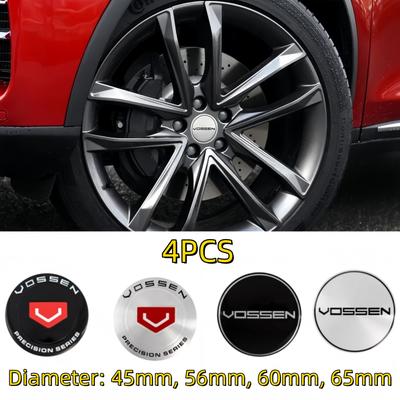 4Pcs 45mm 56mm 60mm 65mm VOSSEN Logo Car Stickers for Blank Car Wheel Center Caps Emblem Rim Hub Cover Badge Styling Accessories