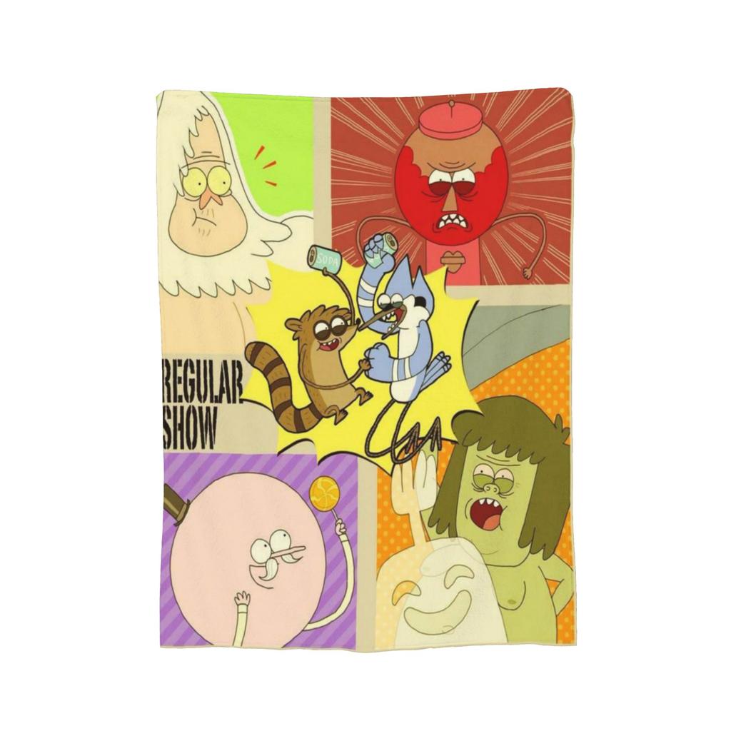 Mordecai and Rigby R-Regulars Anime Show Blanket Multi-size Soft Fuzzy Plush  Throw Blankets for Couch Sofa and Bed
