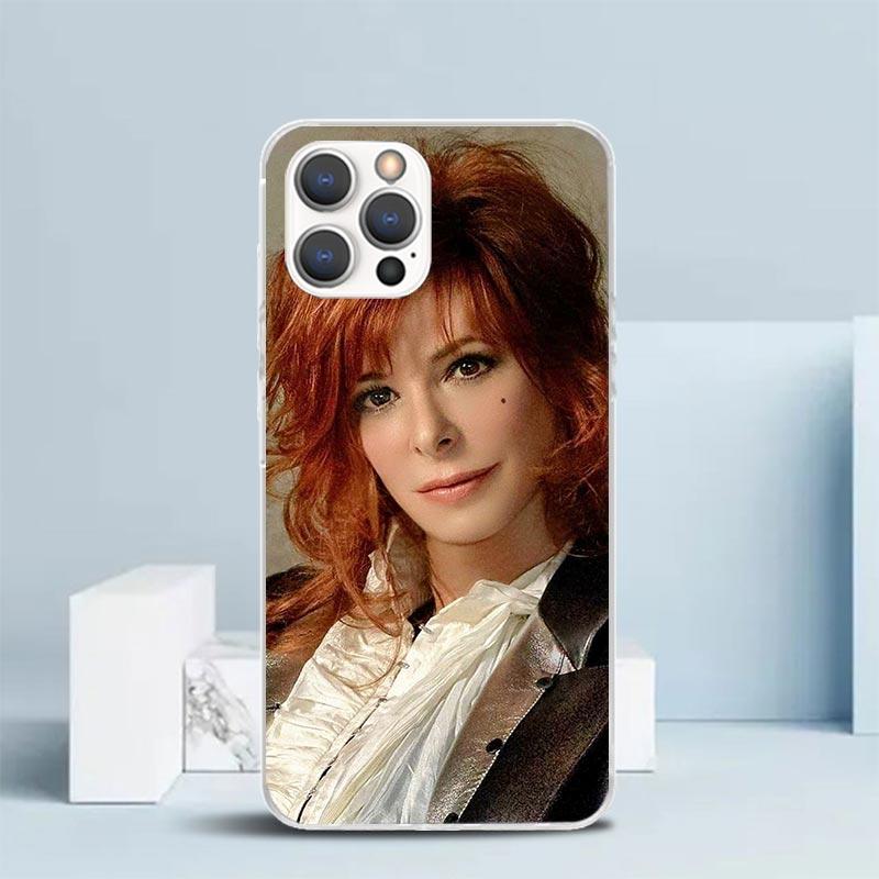 Mylene Farmer Soft Cover for iPhone 16 17 Air 15 14 Pro Max 16E Phone Case 13 Mini 12 11 7 SE 8 Print Pattern Fit Cases 16 17 Ai