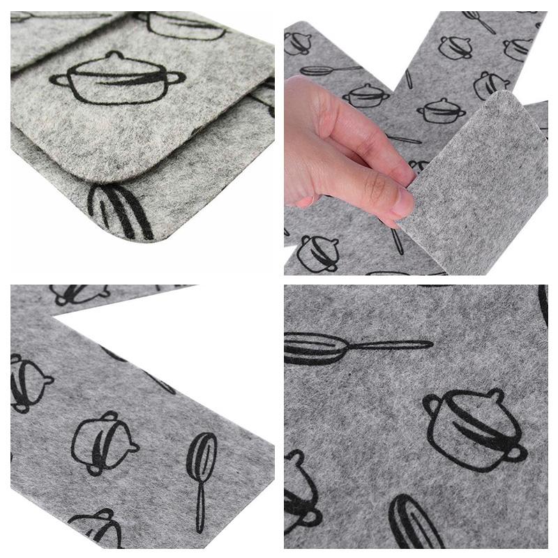 3pcs/6pcs Protectors Gray Print Divider Pads Pan Bottom Heat Insulation Protect Cookware Surfaces Pan Pad Scratching Separate